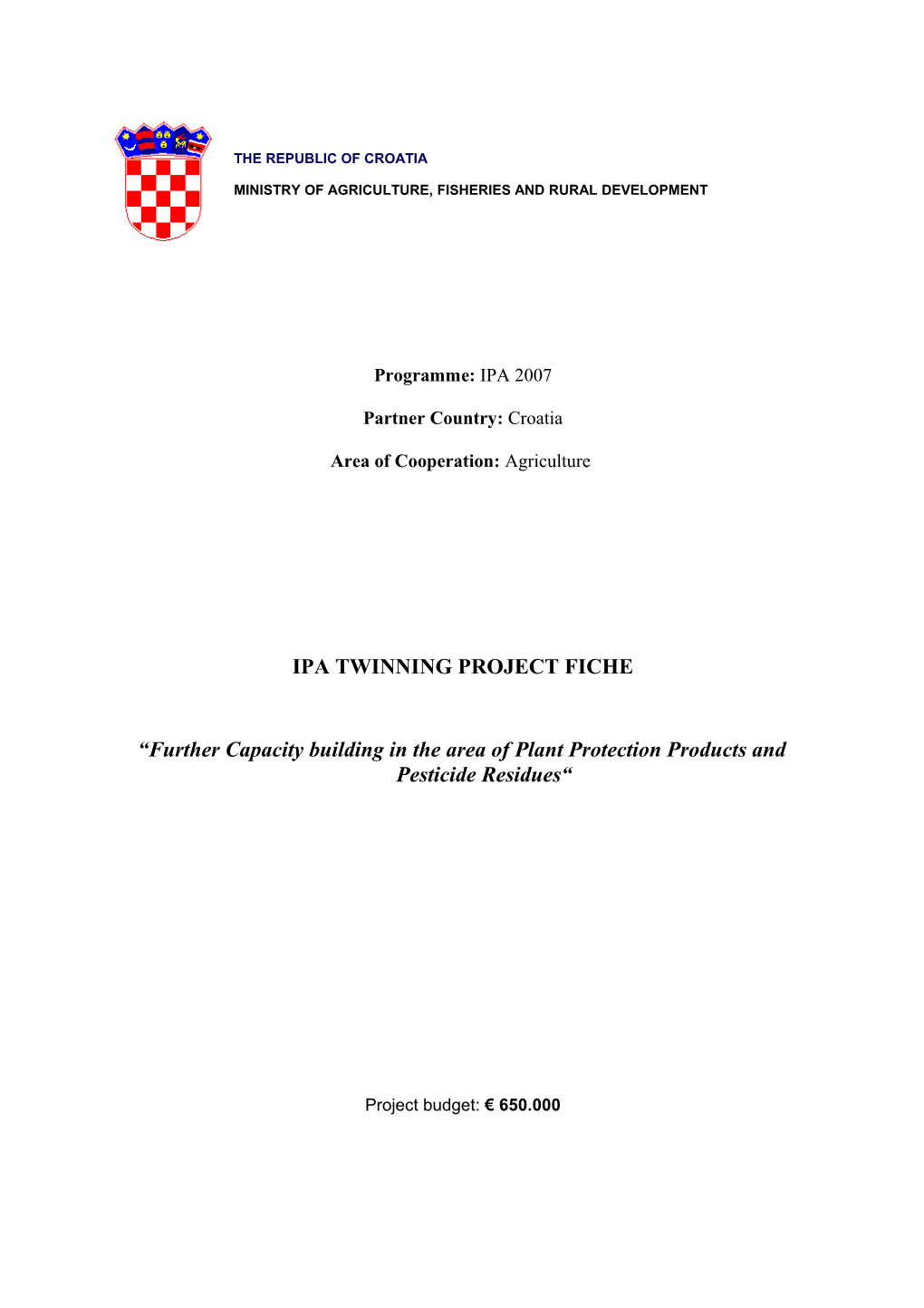 Standard Twinning Project Fiche s3