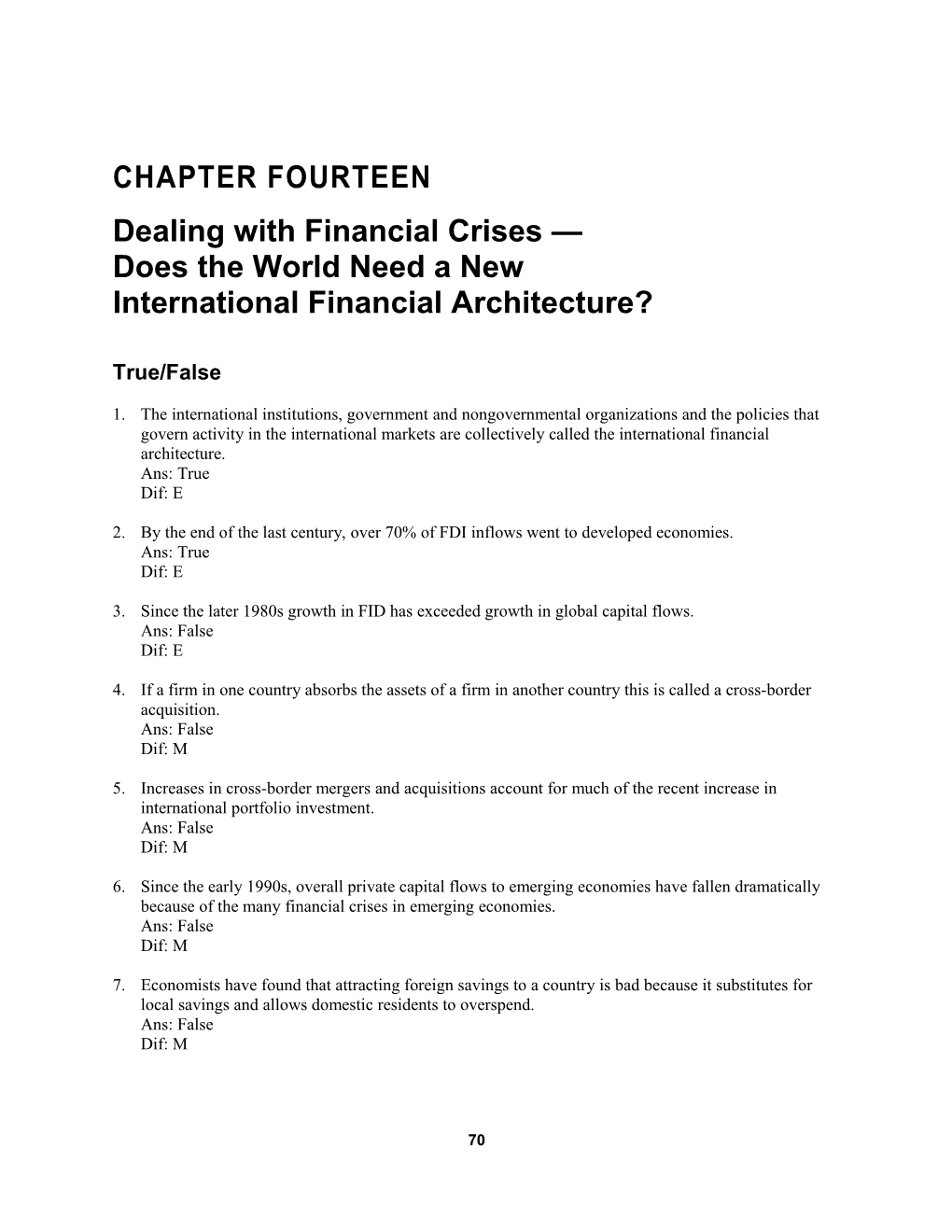 Dealing with Financial Crises Does the World Need a New Intl. Financial Architecture? 335