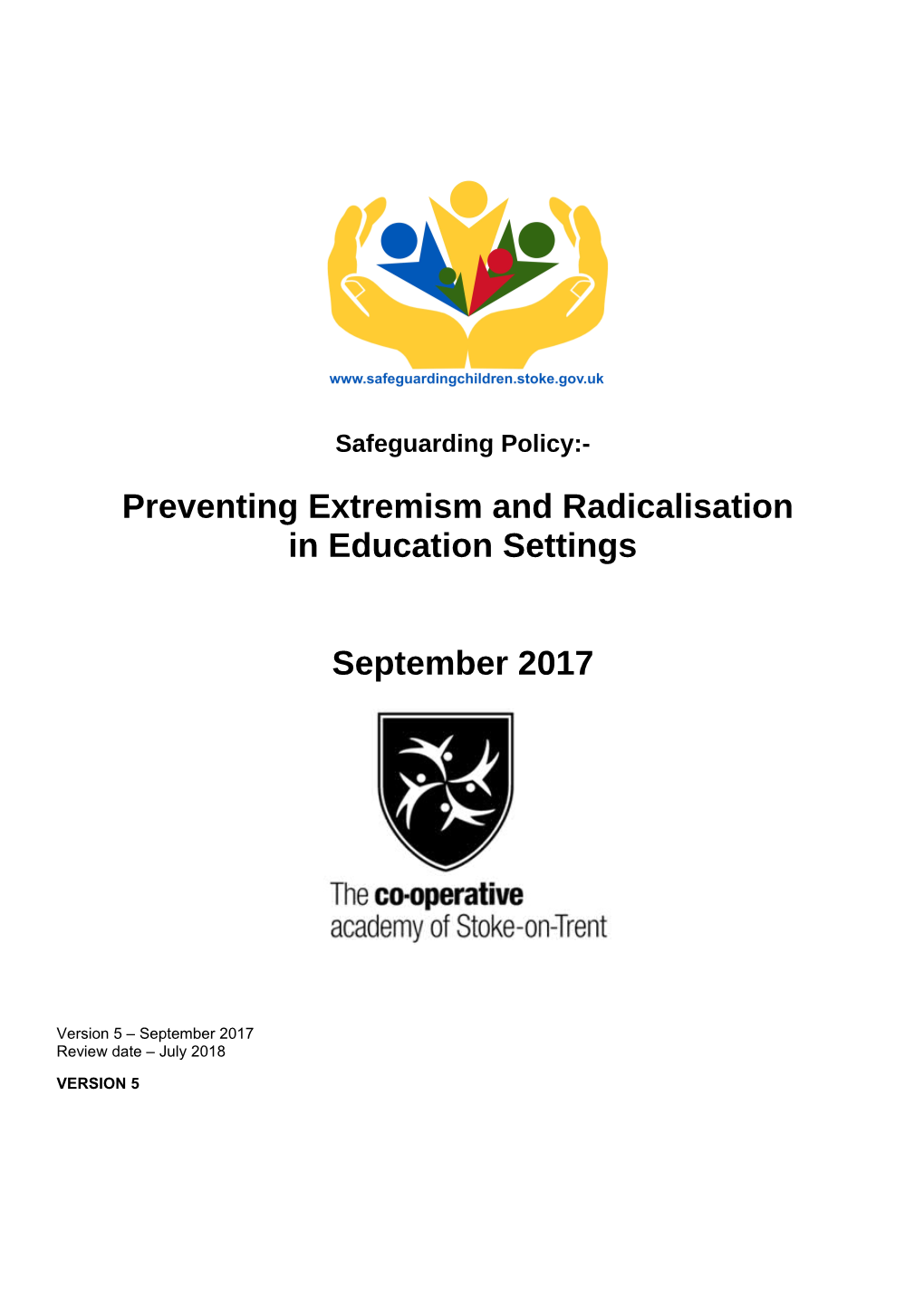Preventing Extremism and Radicalisation Safeguarding Policy