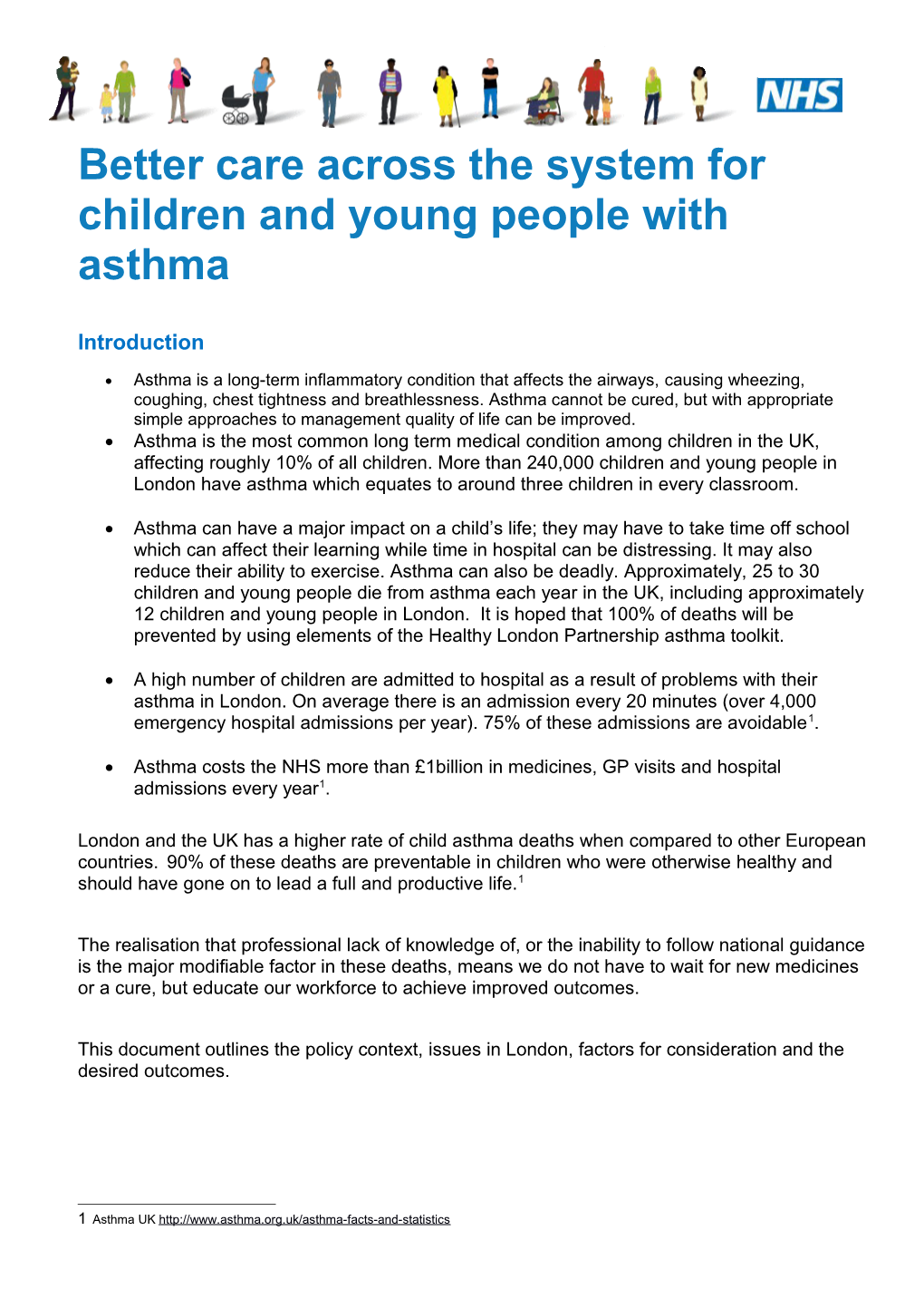 Better Care Across the System for Children and Young People with Asthma