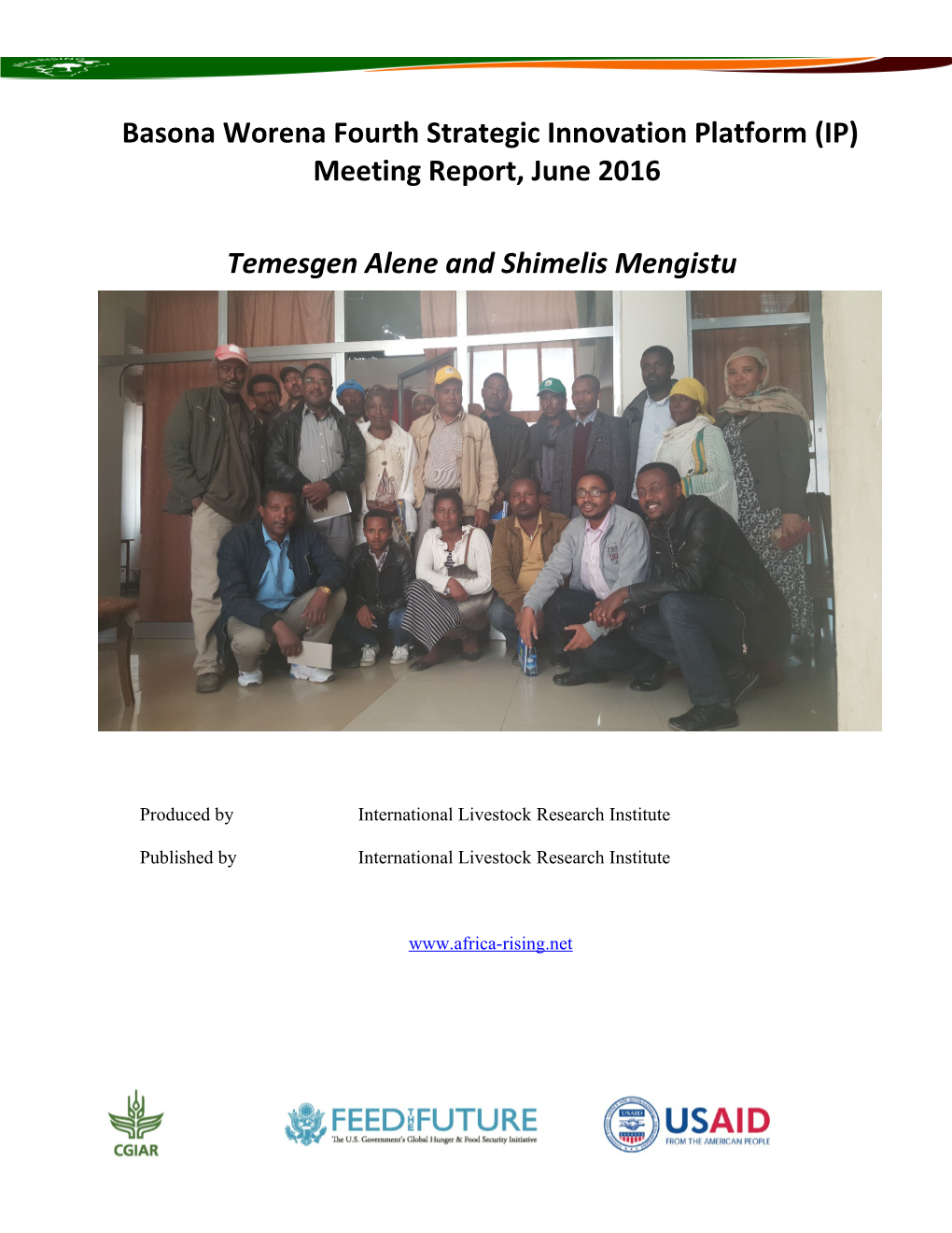 Basona Worena Fourth Strategic Innovation Platform (IP) Meeting Report, June 2016