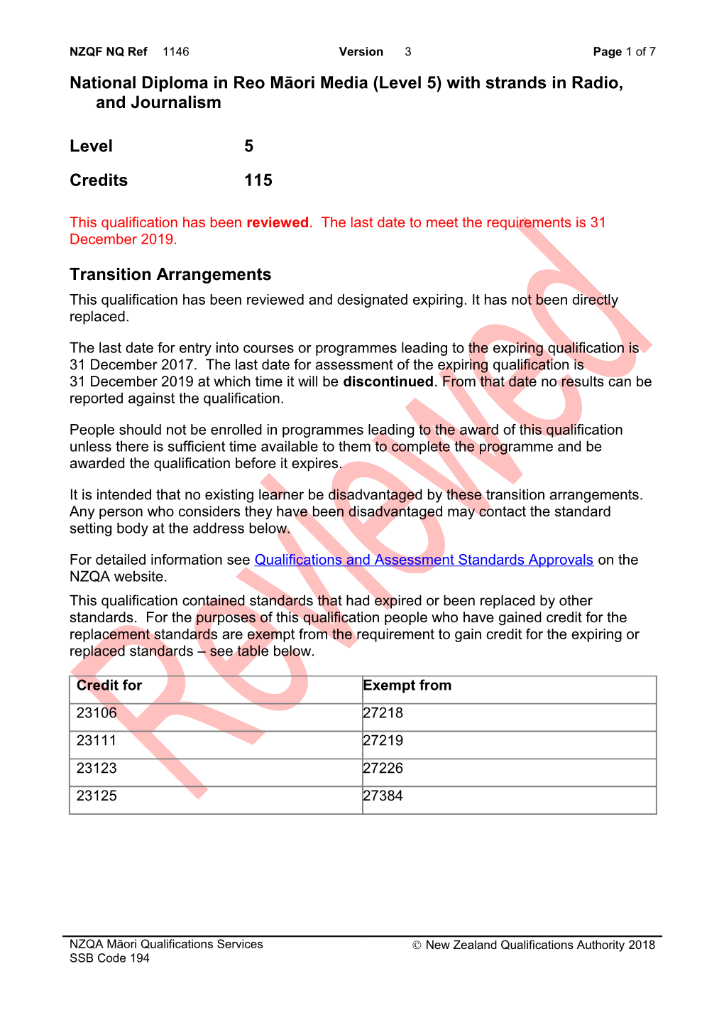 1146 National Diploma in Reo Māori Media (Level 5) with Strands in Radio, and Journalism