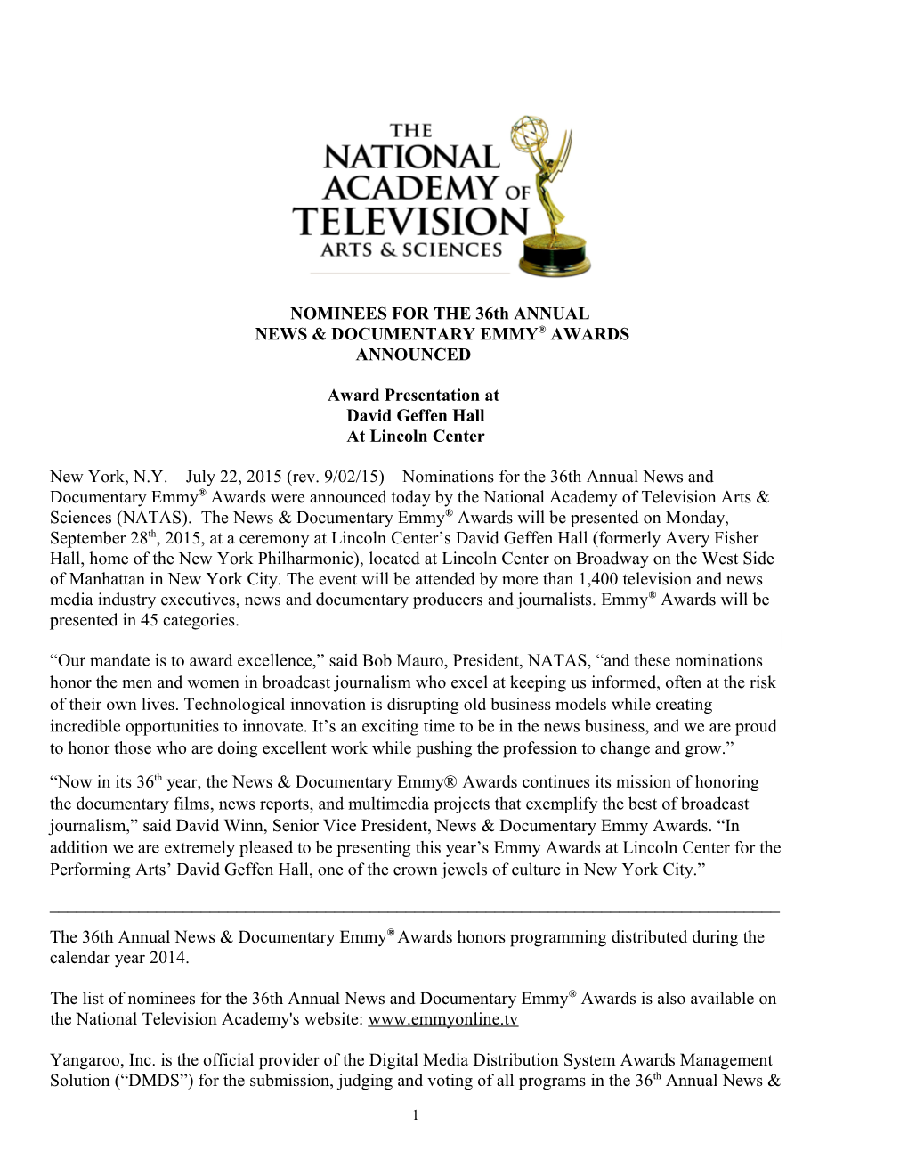 News & Documentary Emmy Awards s1
