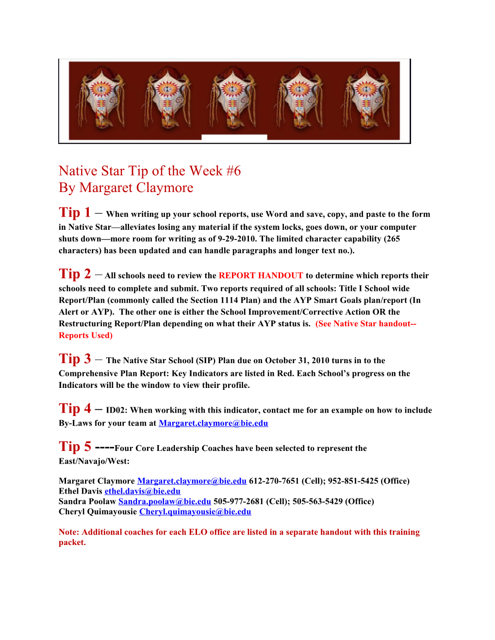 Native Star Tip of the Week #6