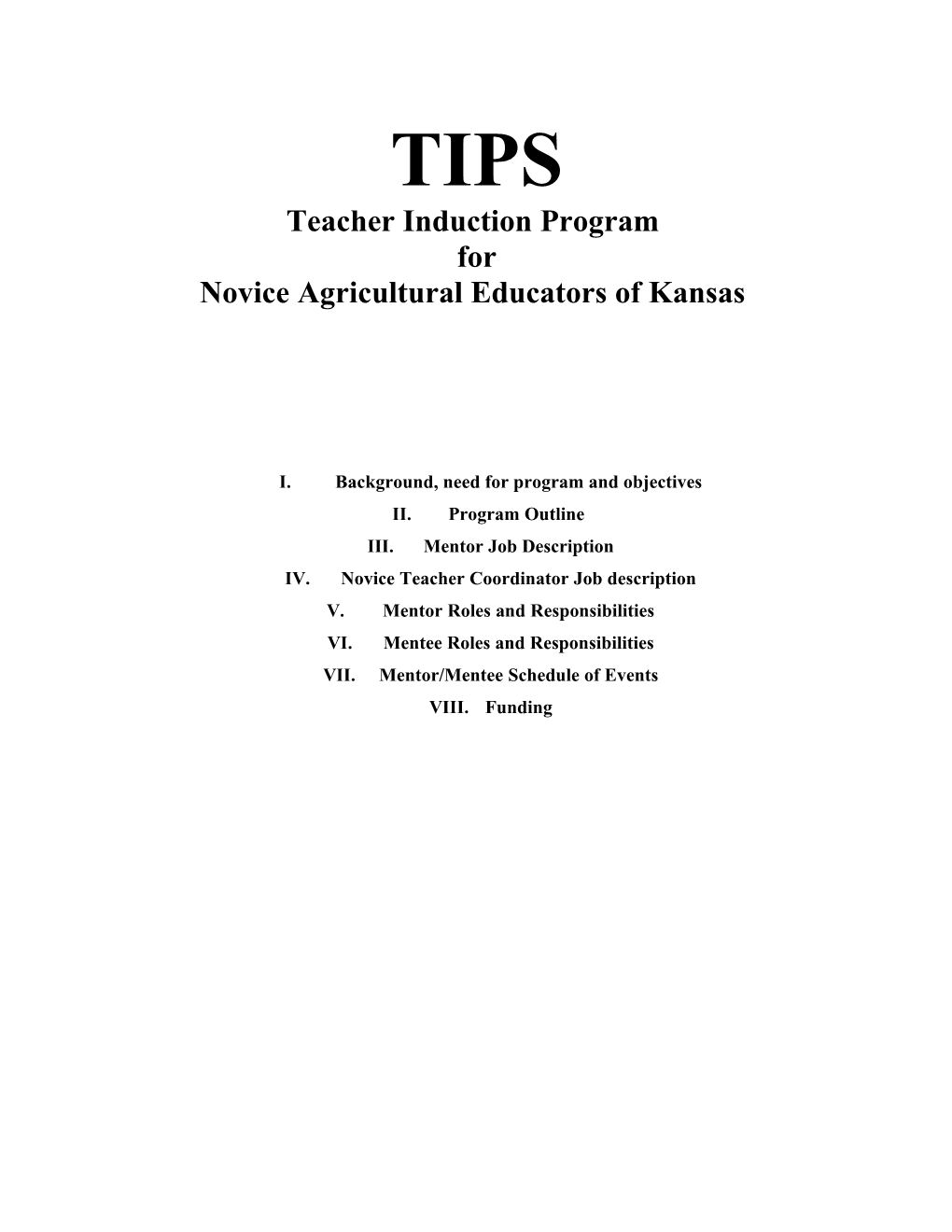 Kansas Novice Agricultural Educator Program