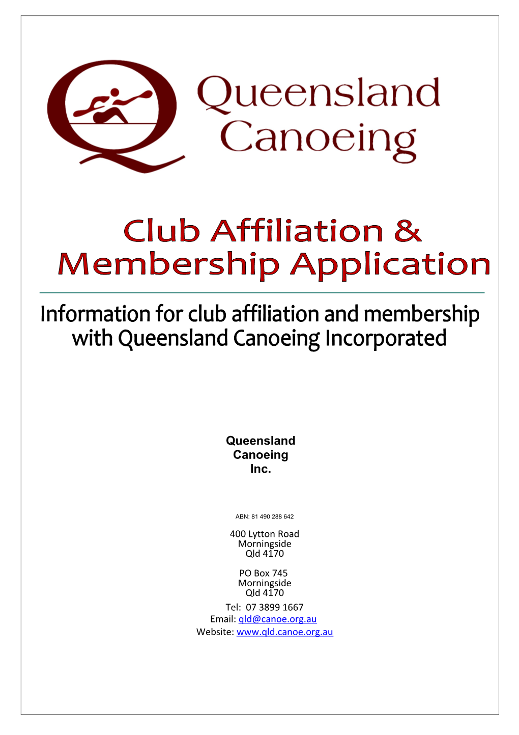 Queensland Canoeing Inc