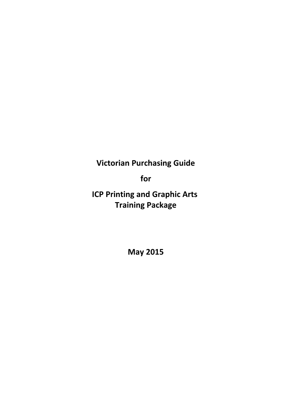 ICP Printing Victorian Purchasing Guide