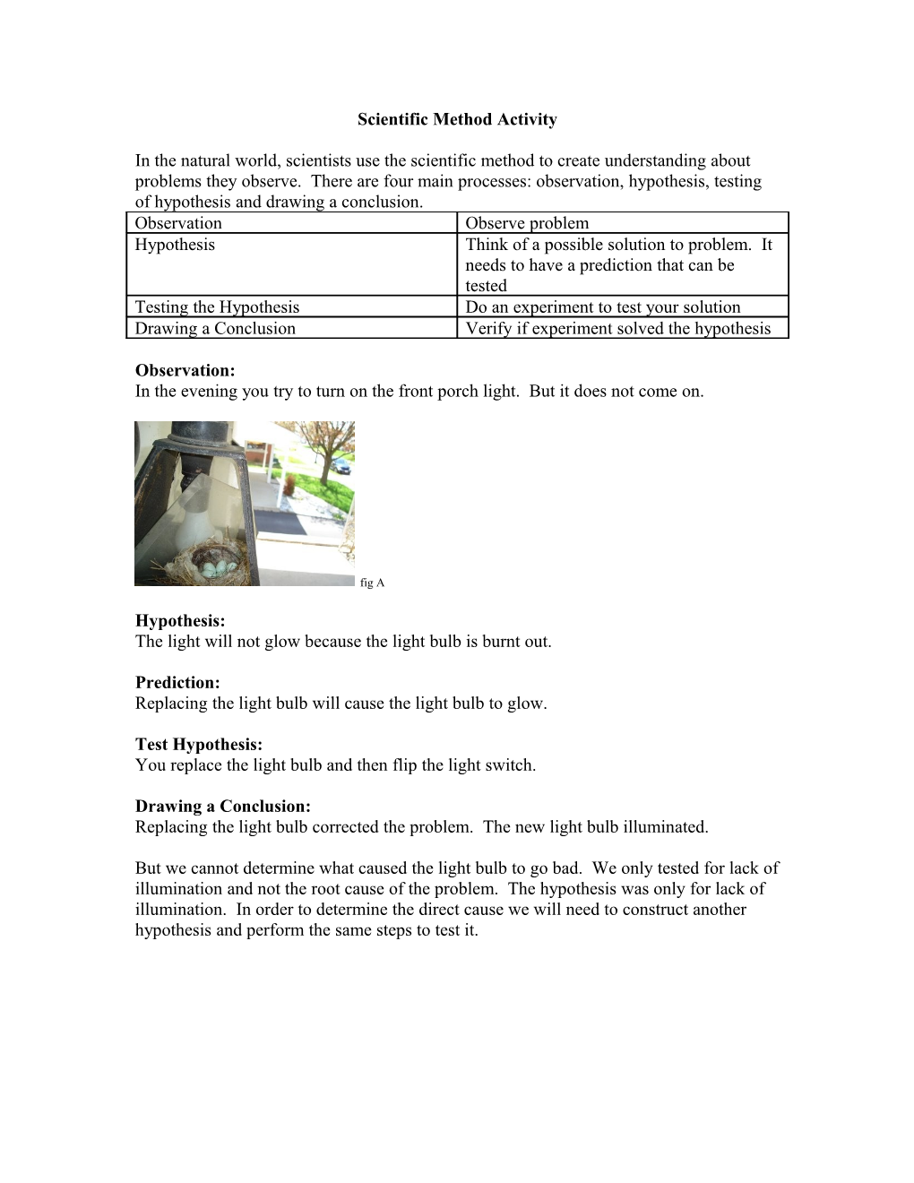 Scientific Method Activity