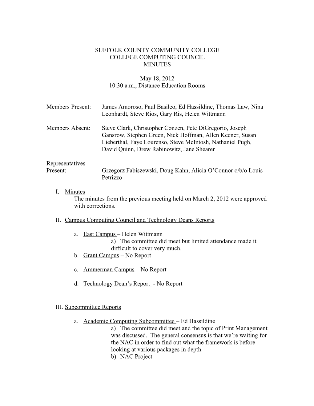 Minutes from the May 6, 2005 Were Approved s1