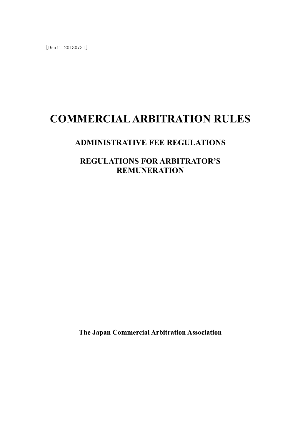 Regulations for Arbitrator S Remuneration