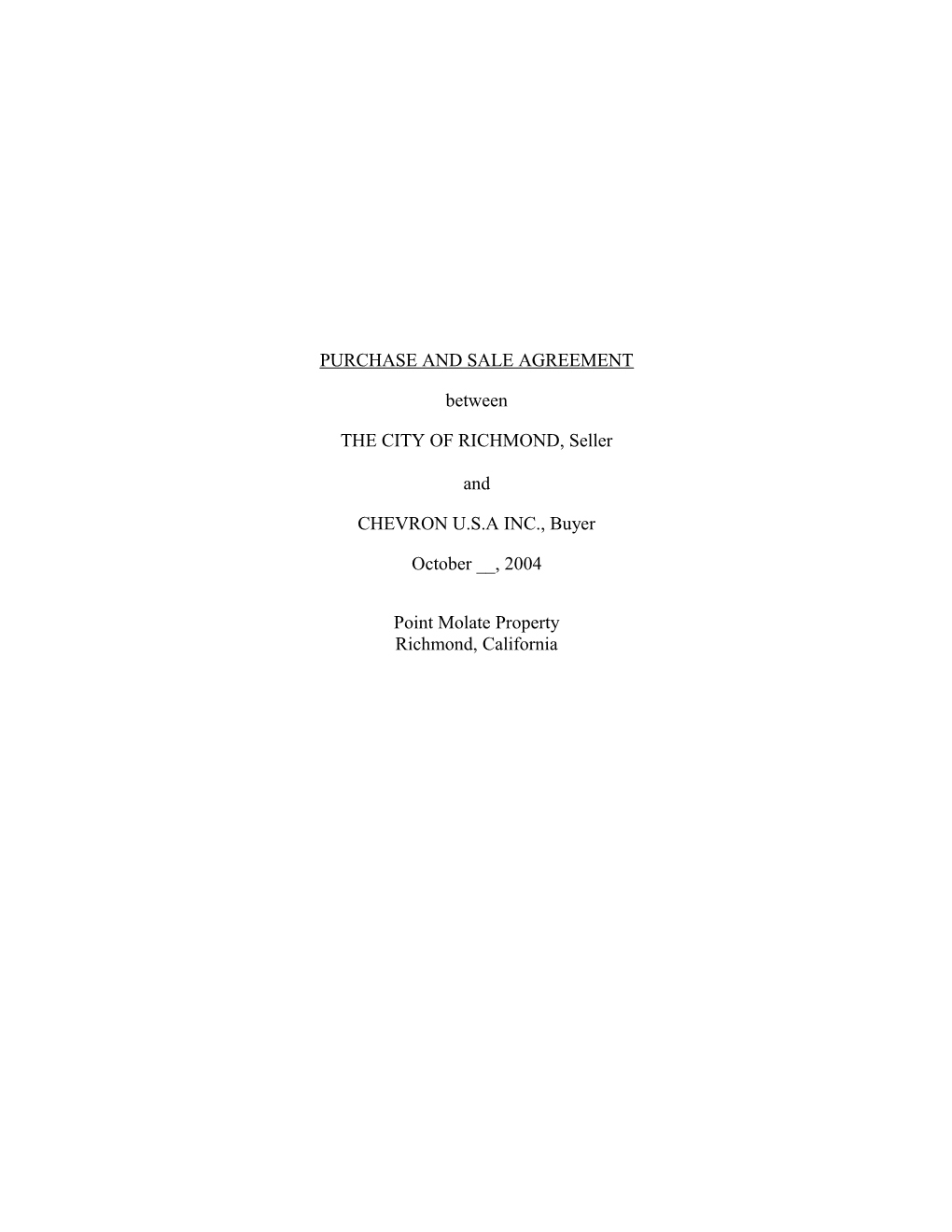 Purchase and Sale Agreement s1