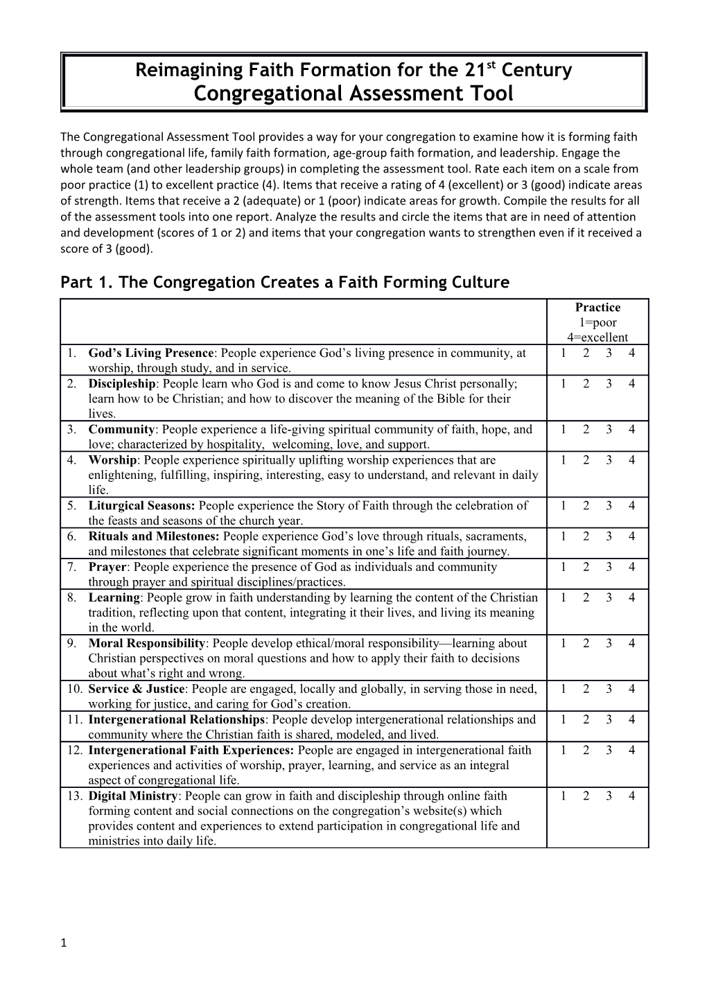 Reimagining Faith Formation for the 21St Century