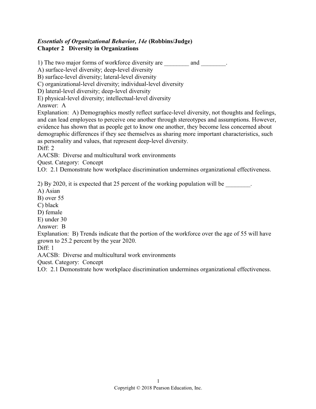 Essentials of Organizational Behavior, 14E (Robbins/Judge)