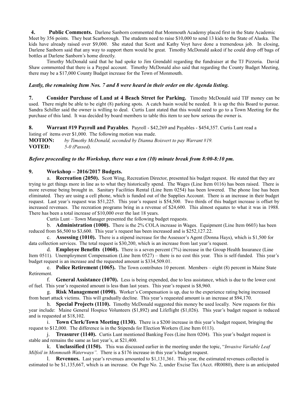 BOARD of SELECTMEN Minutes July 25, 2012 s3