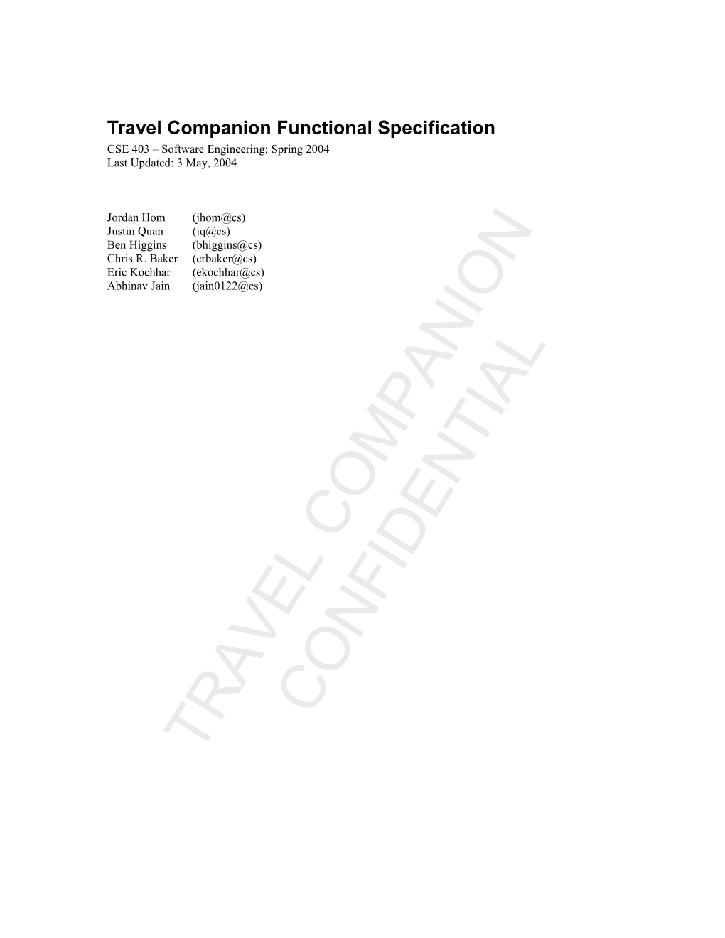 Travel Companion Flow Chart