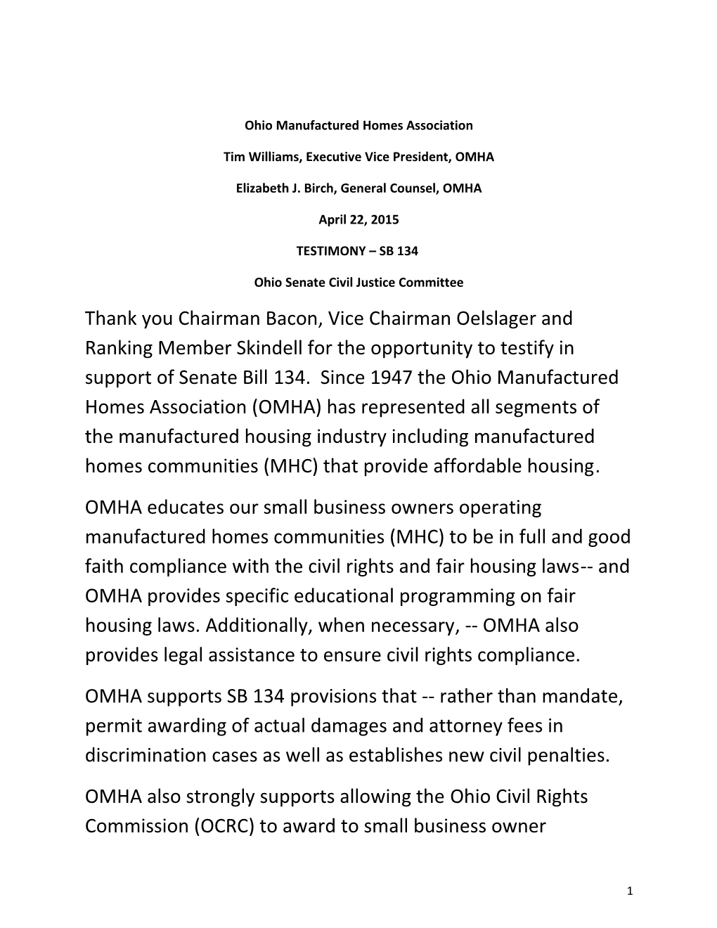 Ohio Manufactured Homes Association