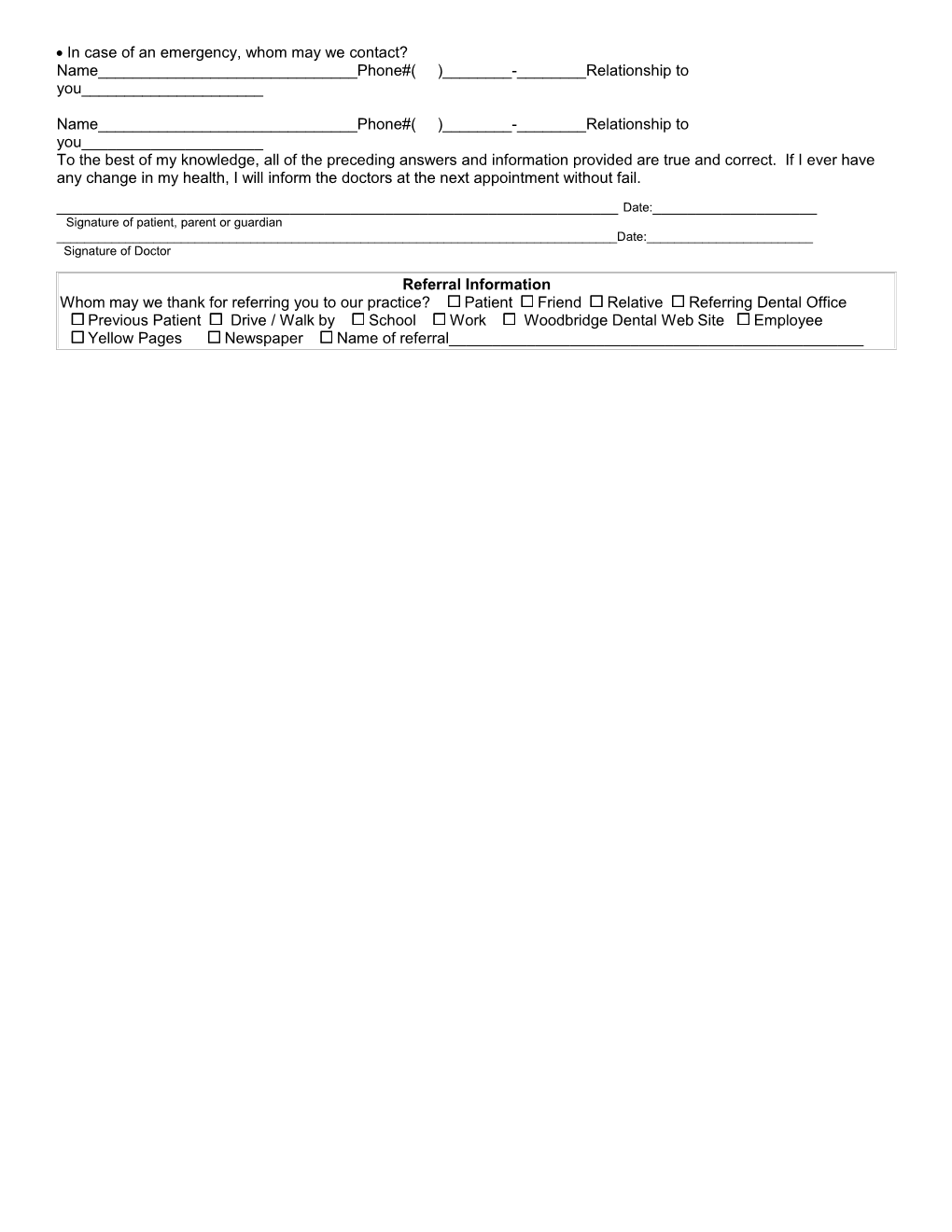 Sample New Patient Questionnaire s2