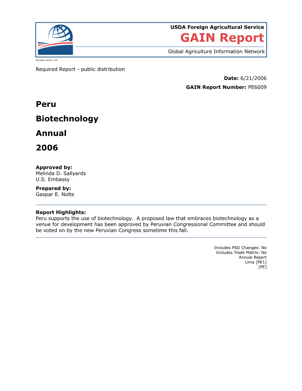 Required Report - Public Distribution s61