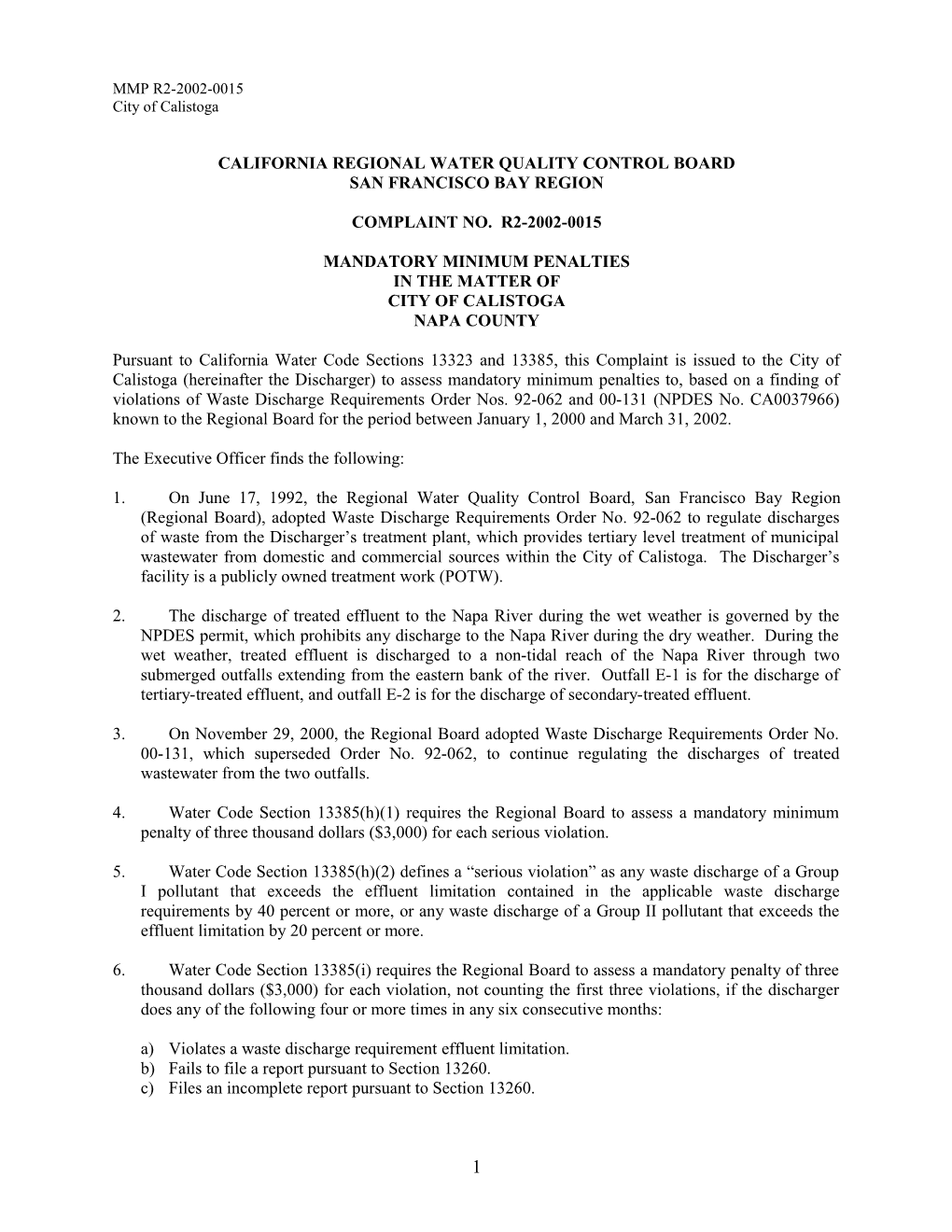 California Regional Water Quality Control Board s109