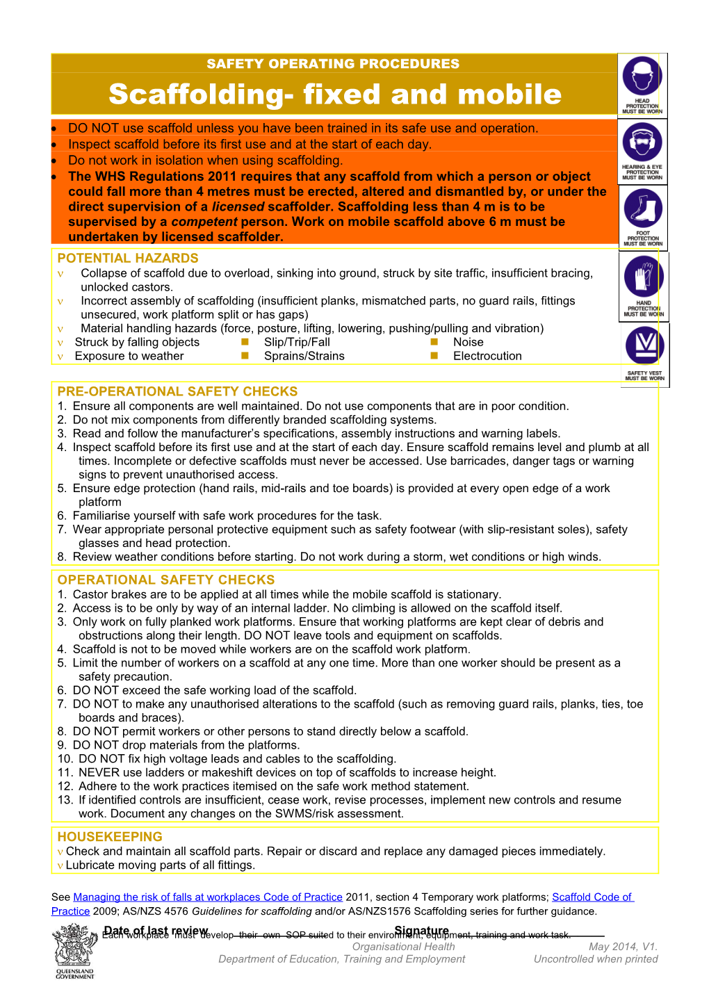 Safety Operating Procedure s3