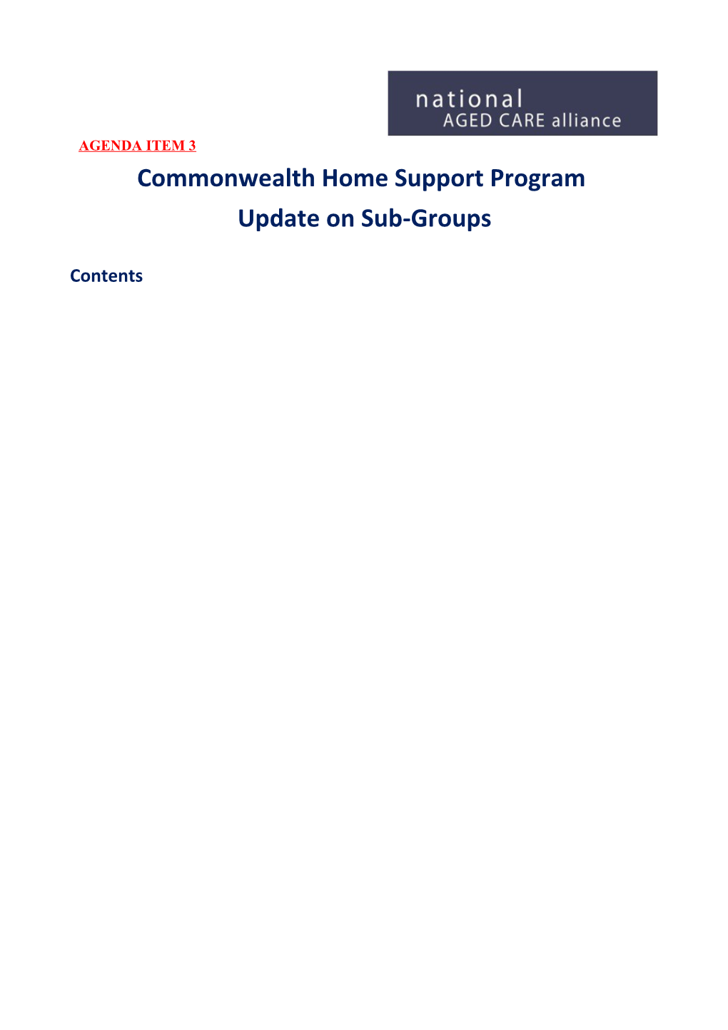 Commonwealth Home Support Program