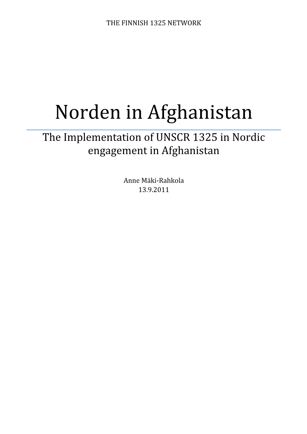 Norden in Afghanistan