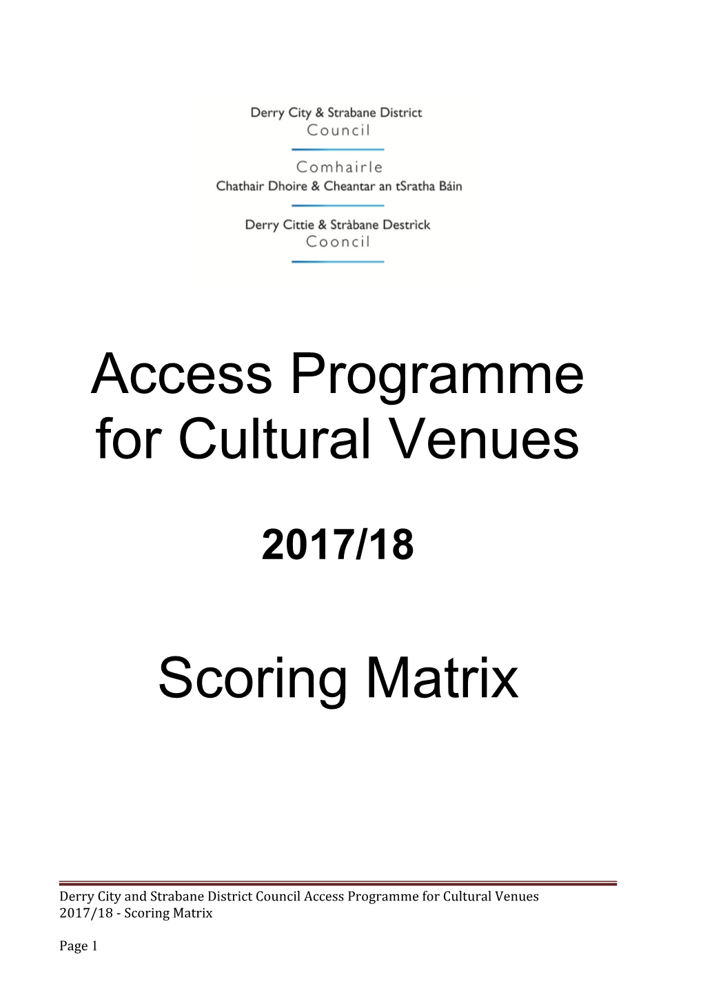 Access Programme for Cultural Venues