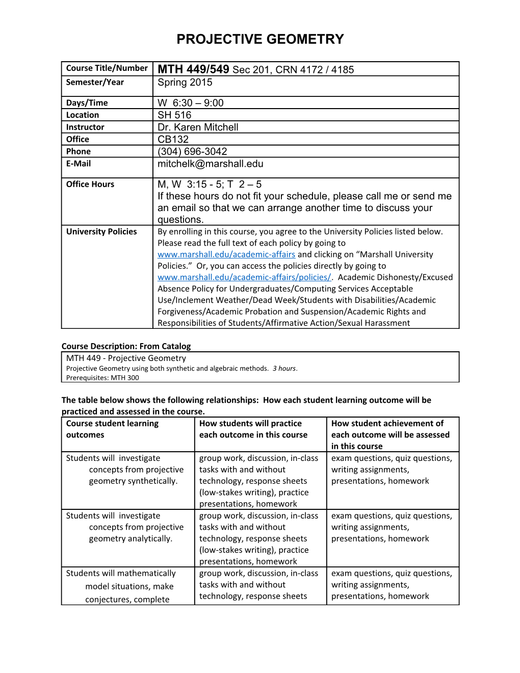 Course Description: from Catalog