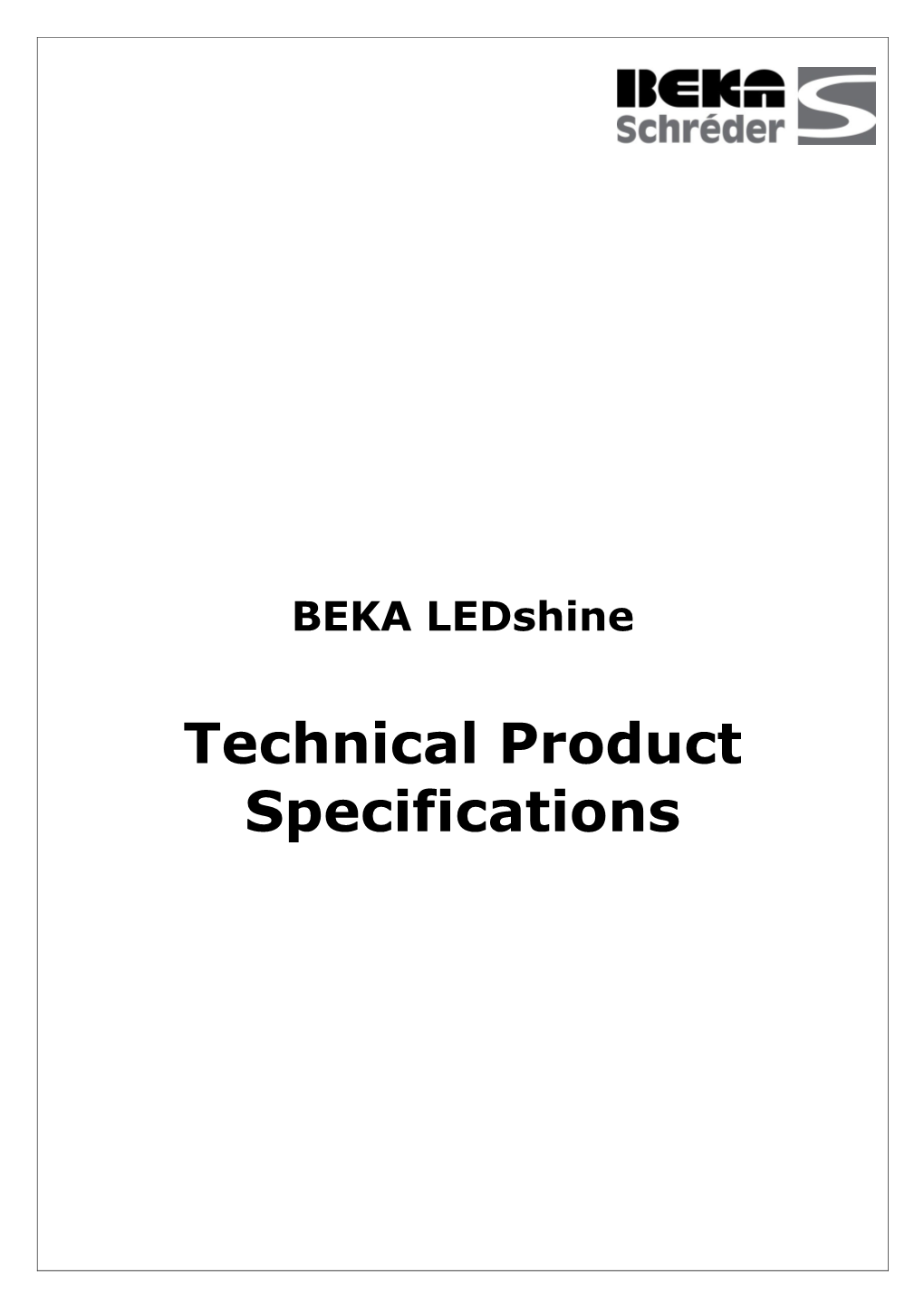 Technical Product Specifications - Template s1