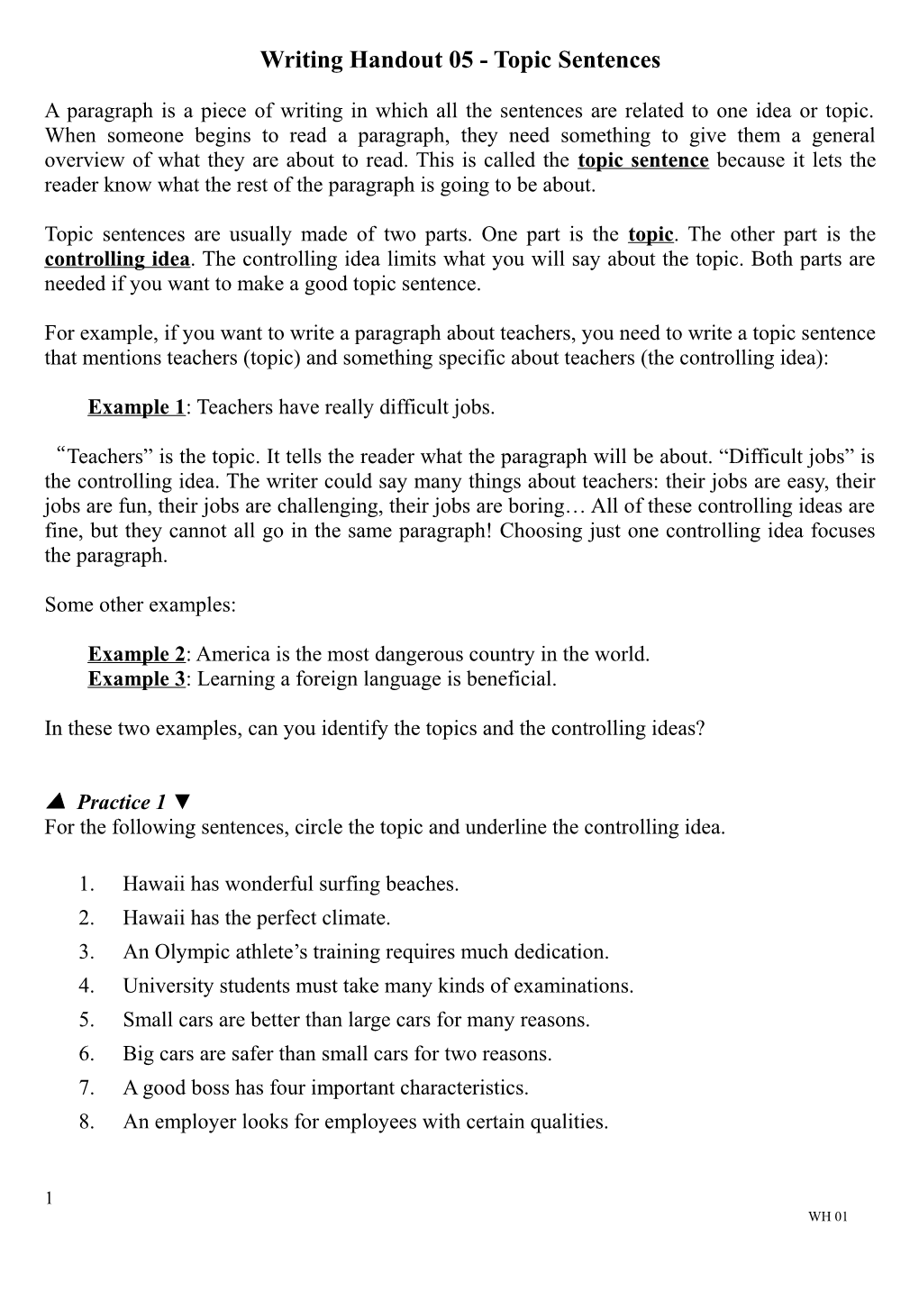 EWI-02-Topic Sentences