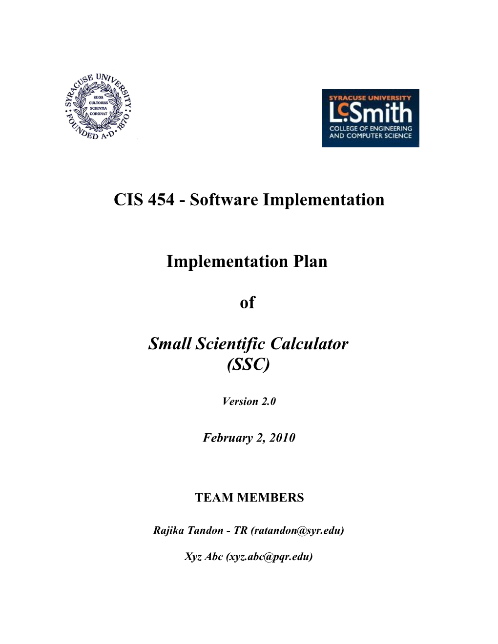 CIS 454 - Software Implementation