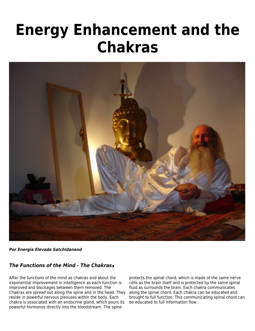 Energy Enhancement and the Chakras