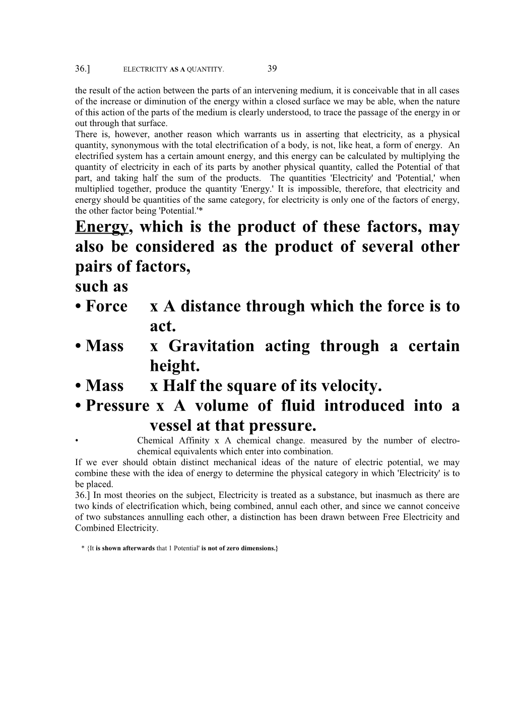 Force X a Distance Through Which the Force Is to Act