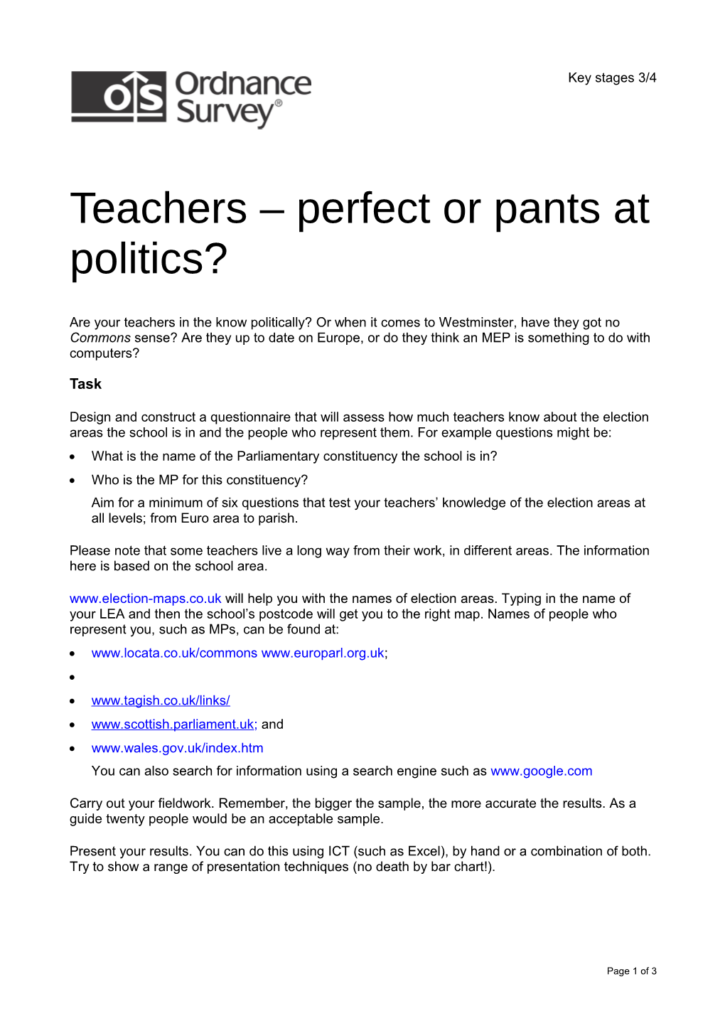 Teachers-Perfect Or Pants at Politics D02659f