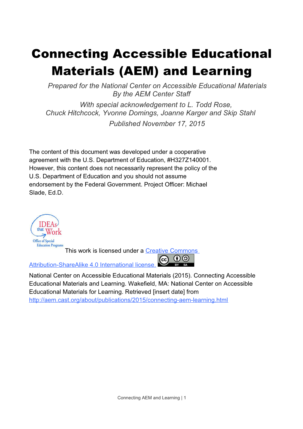 AEM and Learning
