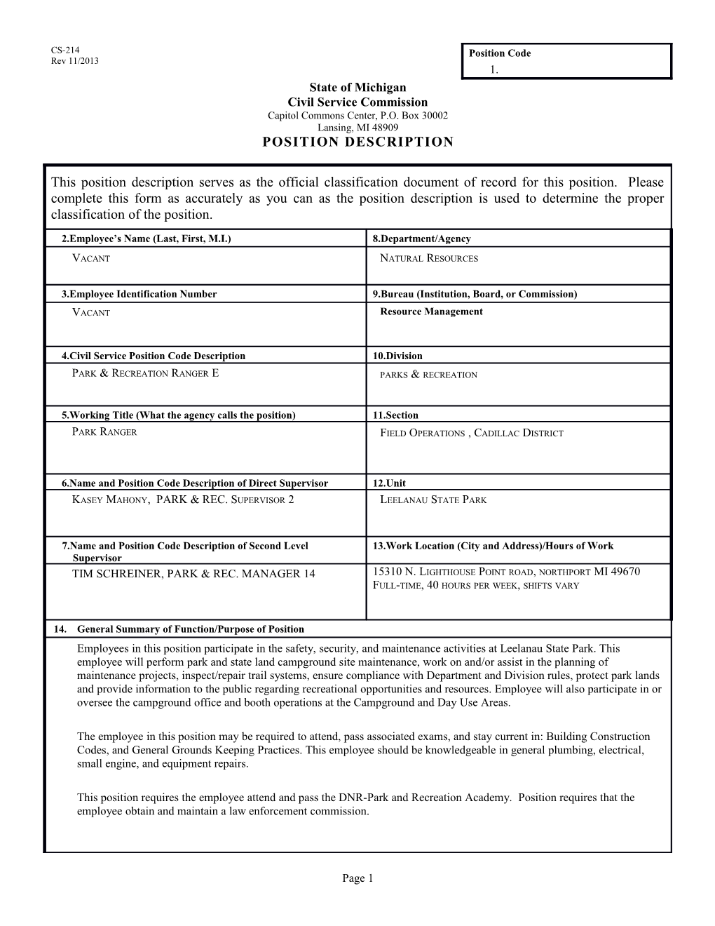 CS-214 Position Description Form s61