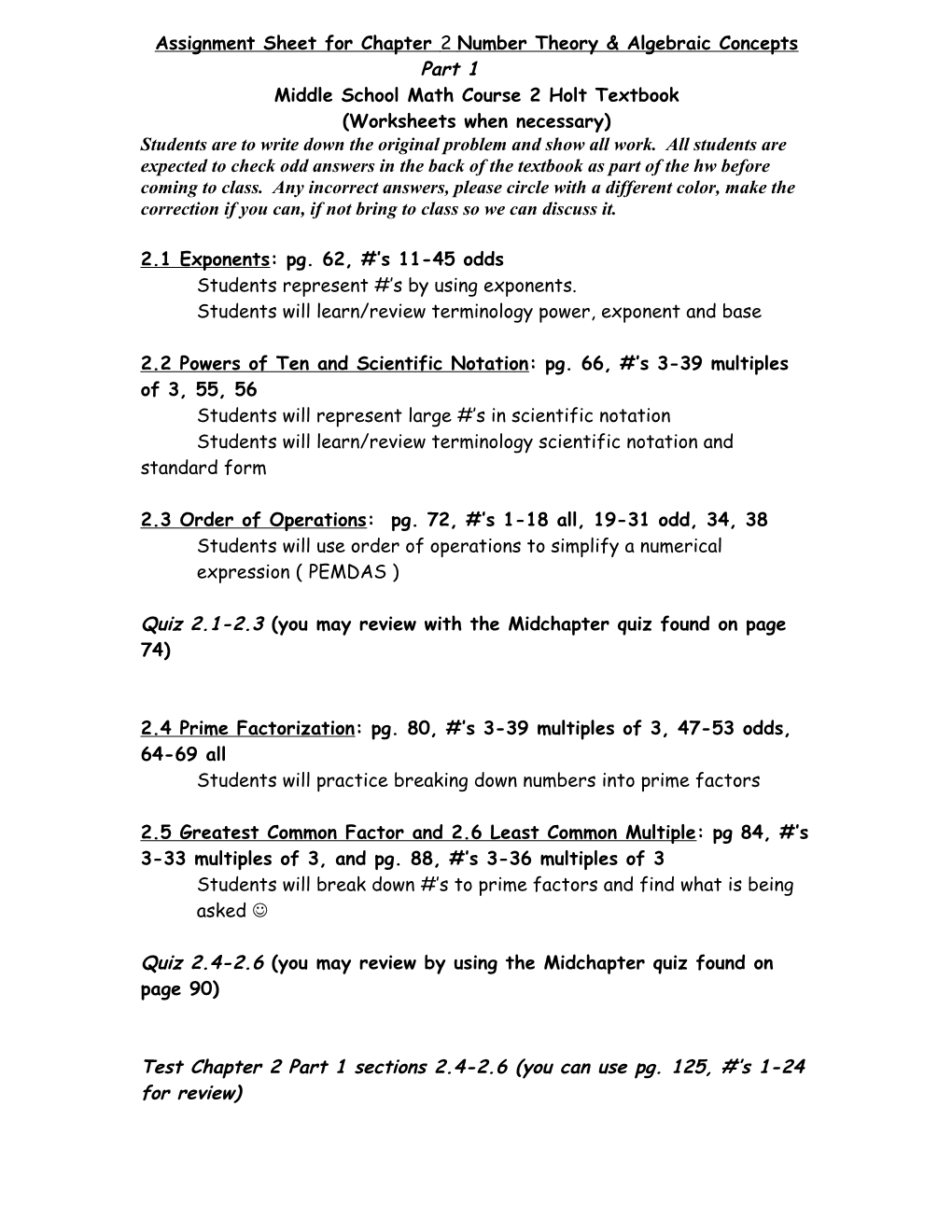 Middle School Math Course 2 Holt Textbook