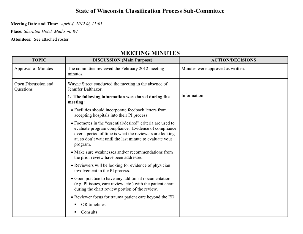 Gundersen Lutheran Meeting Record