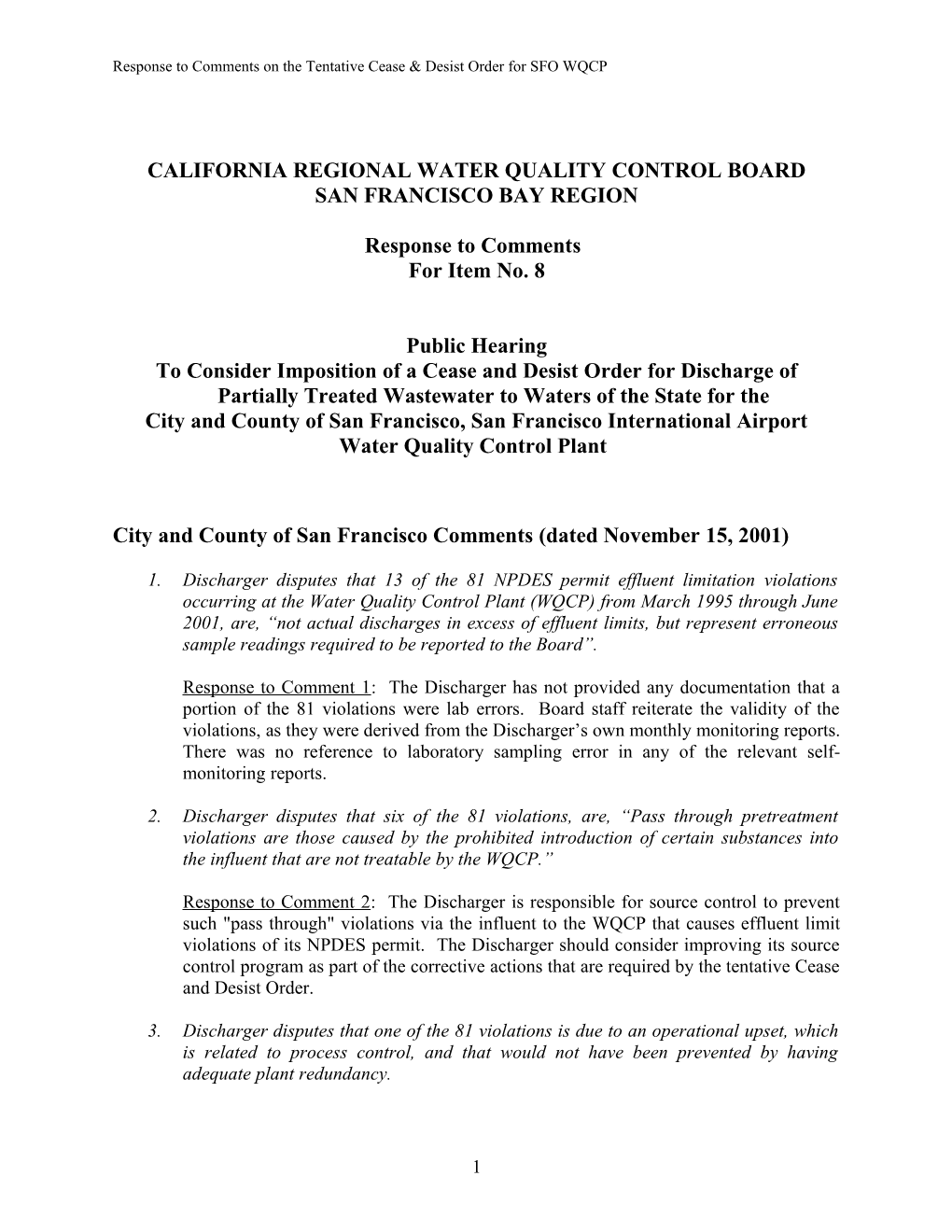 California Regional Water Quality Control Board s100