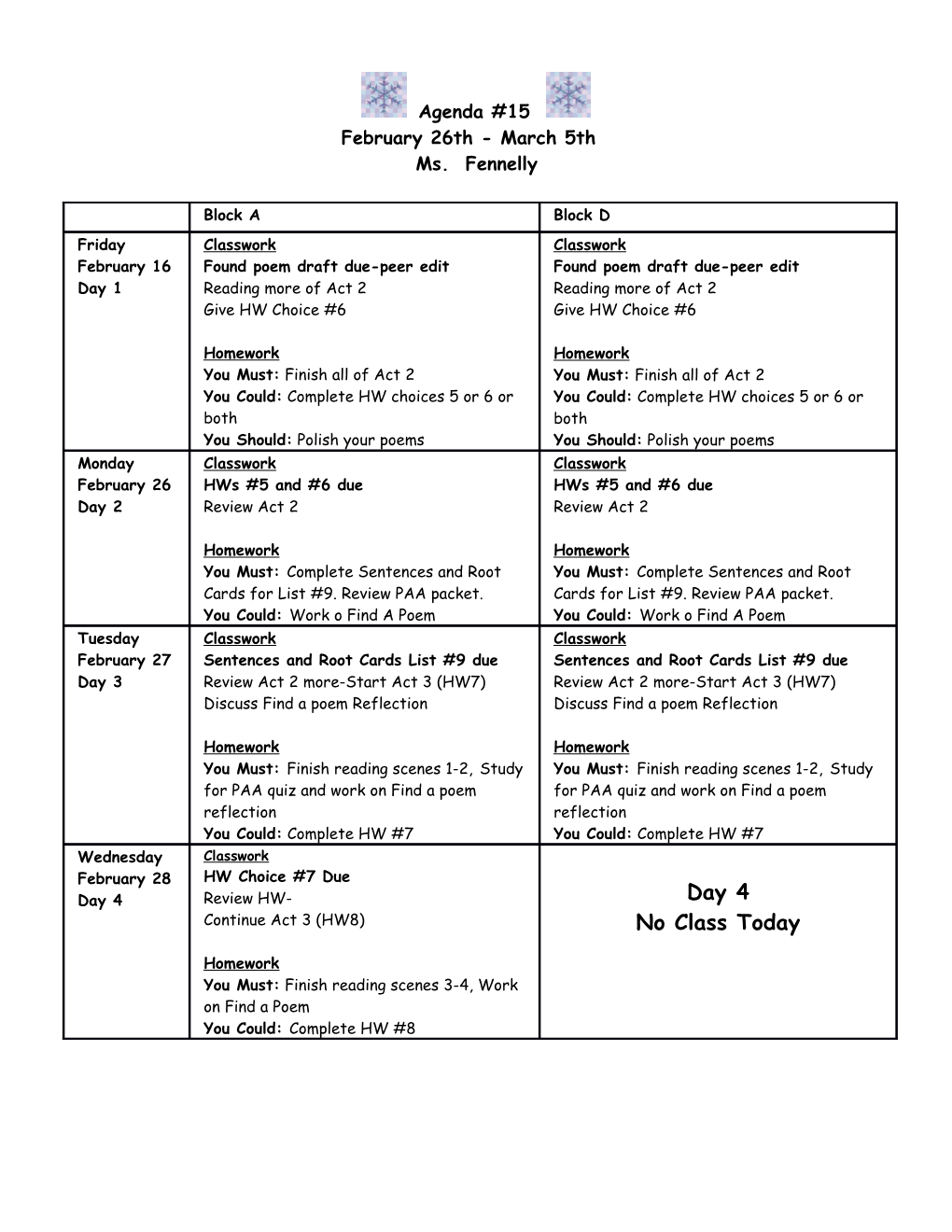 Vocab Quiz #9 on Tuesday, March 6Th