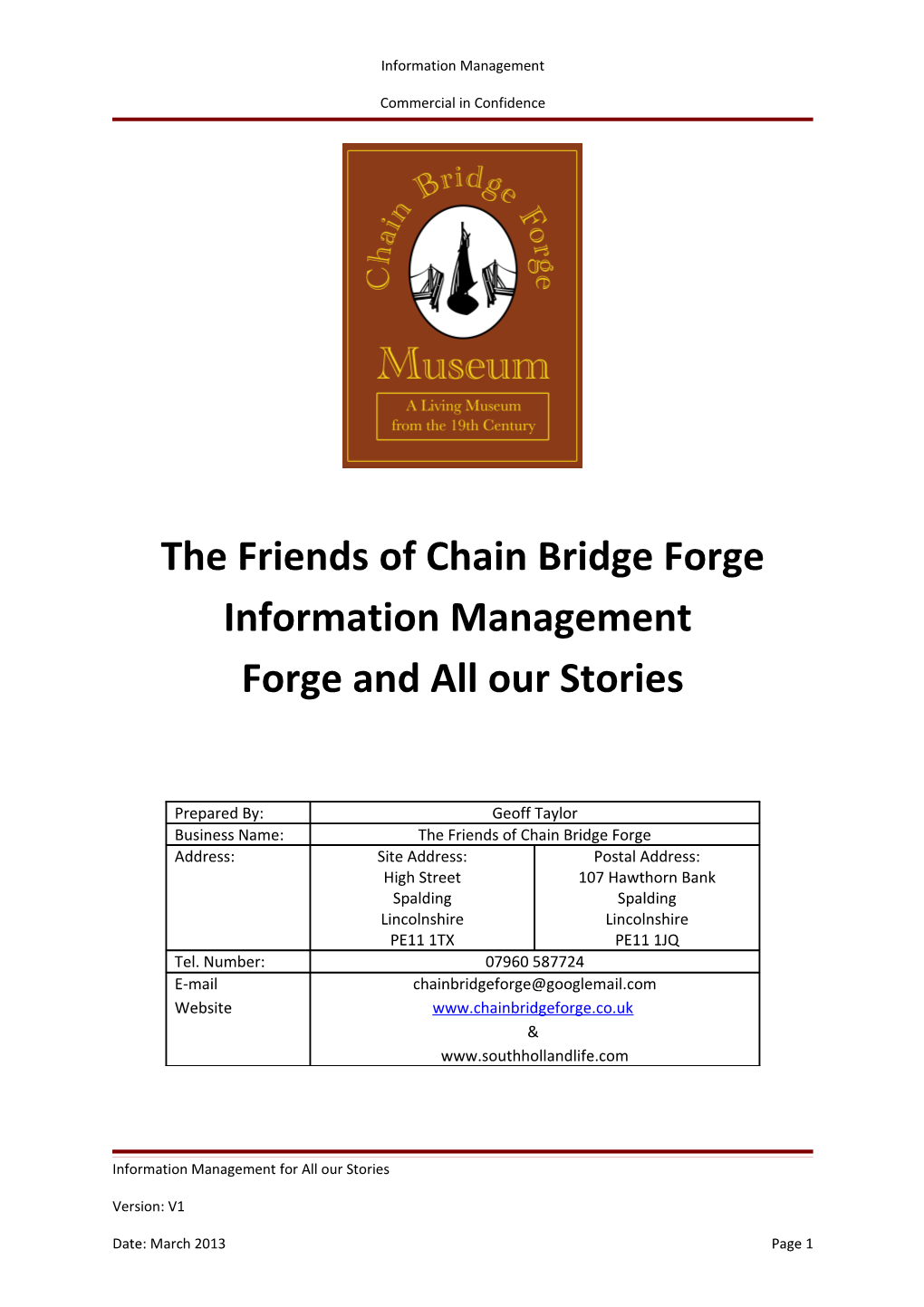 The Friends of Chain Bridge Forge