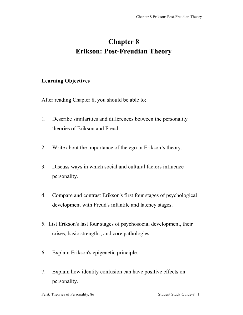 Erikson: Post-Freudian Theory