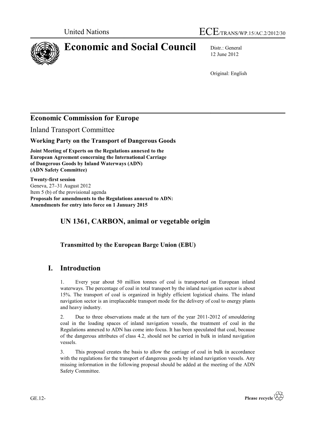 Economic Commission for Europe s28