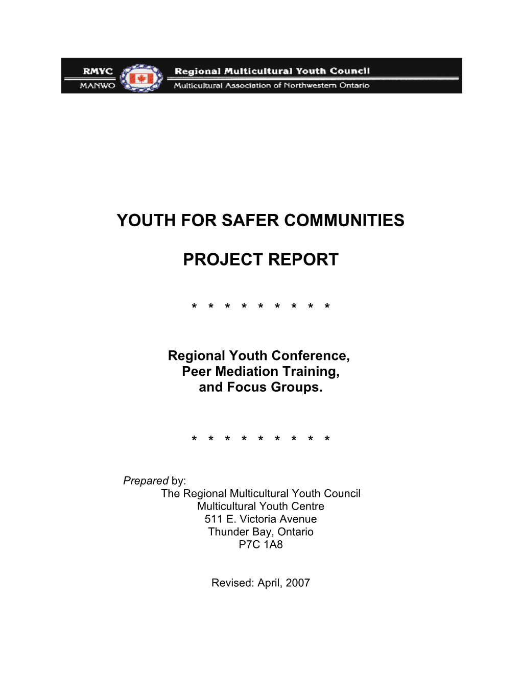 Youth for Safer Communities