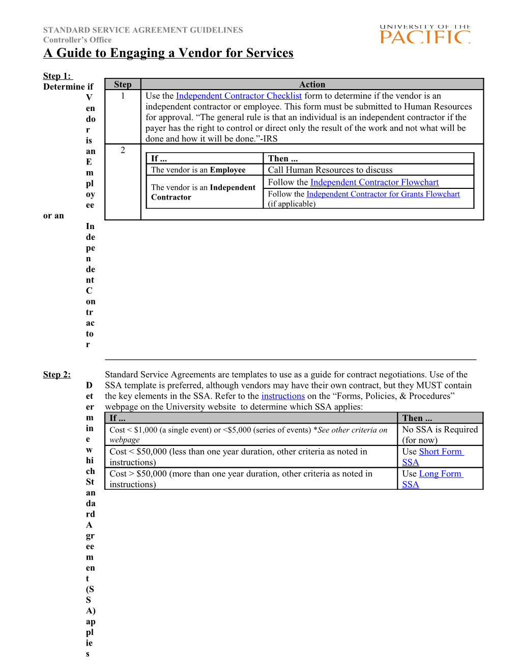 A Guide to Engaging a Vendor for Services