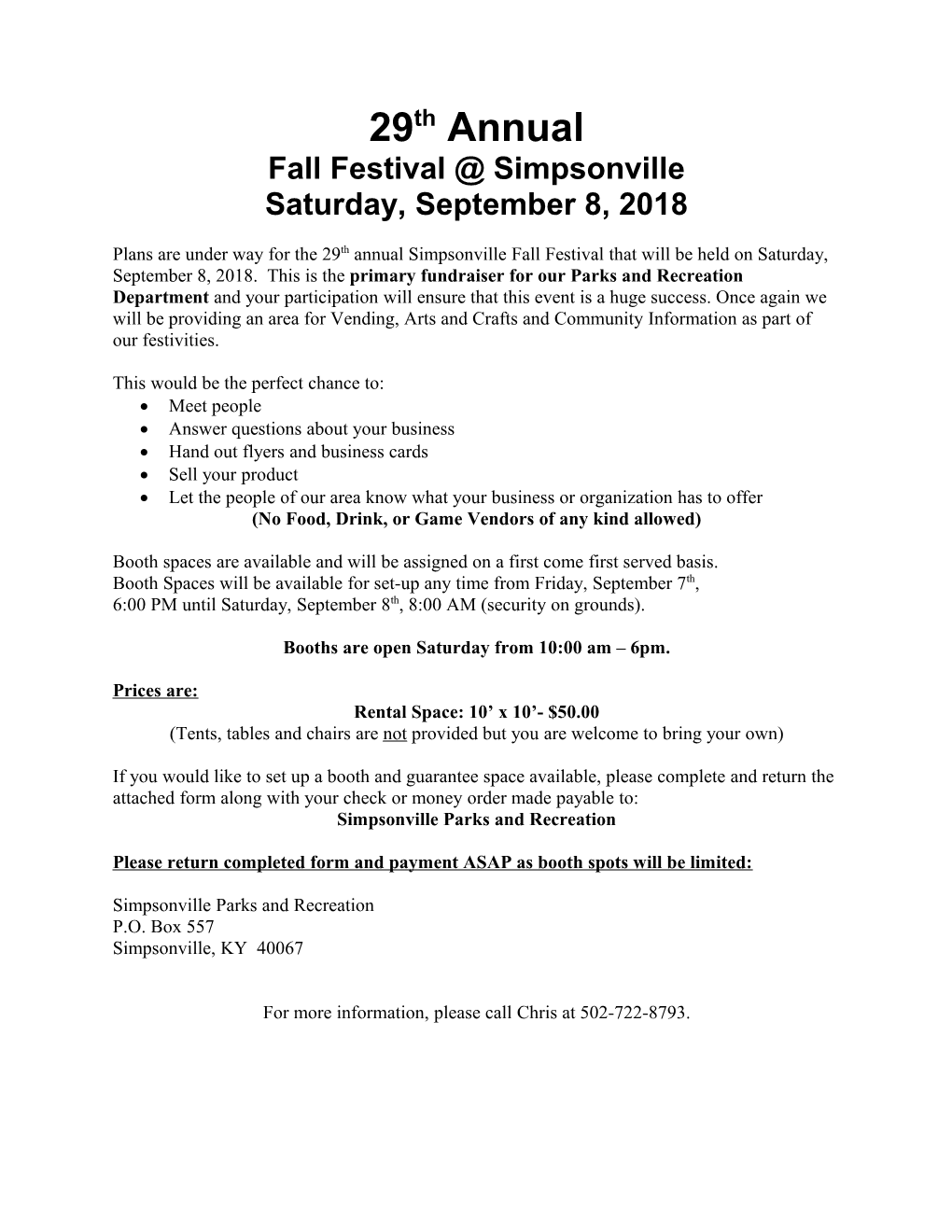 Fall Festival Simpsonville