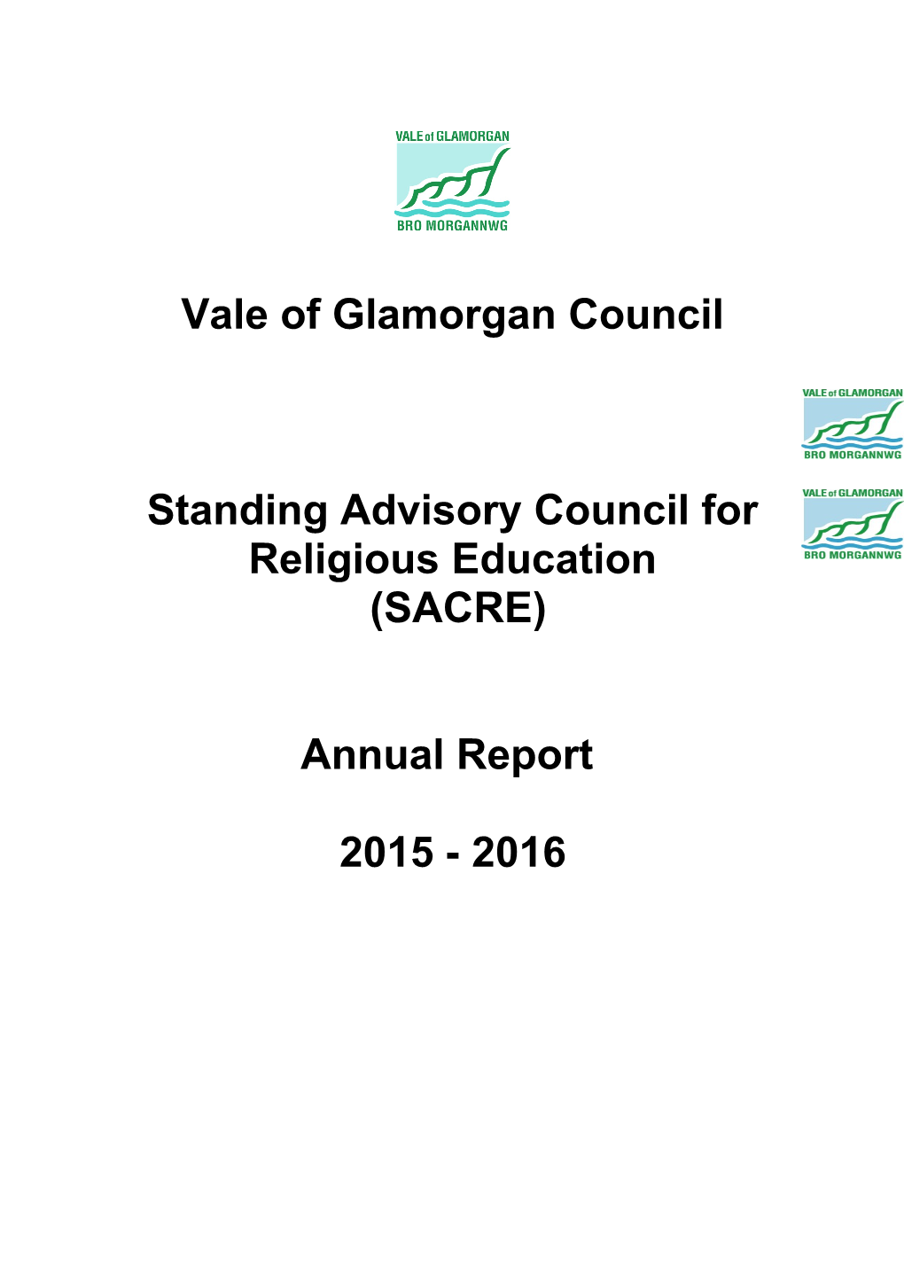 Vale of Glamorgan 2015-2016 SACRE Annual Report (Eng)