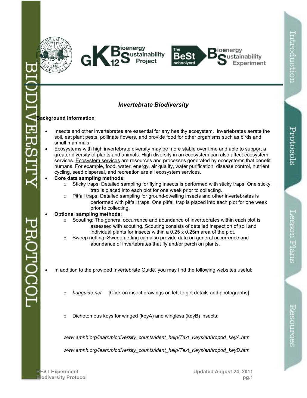KBS004: Baseline Soil Sampling