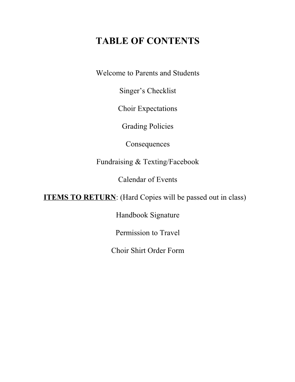 Table of Contents s501