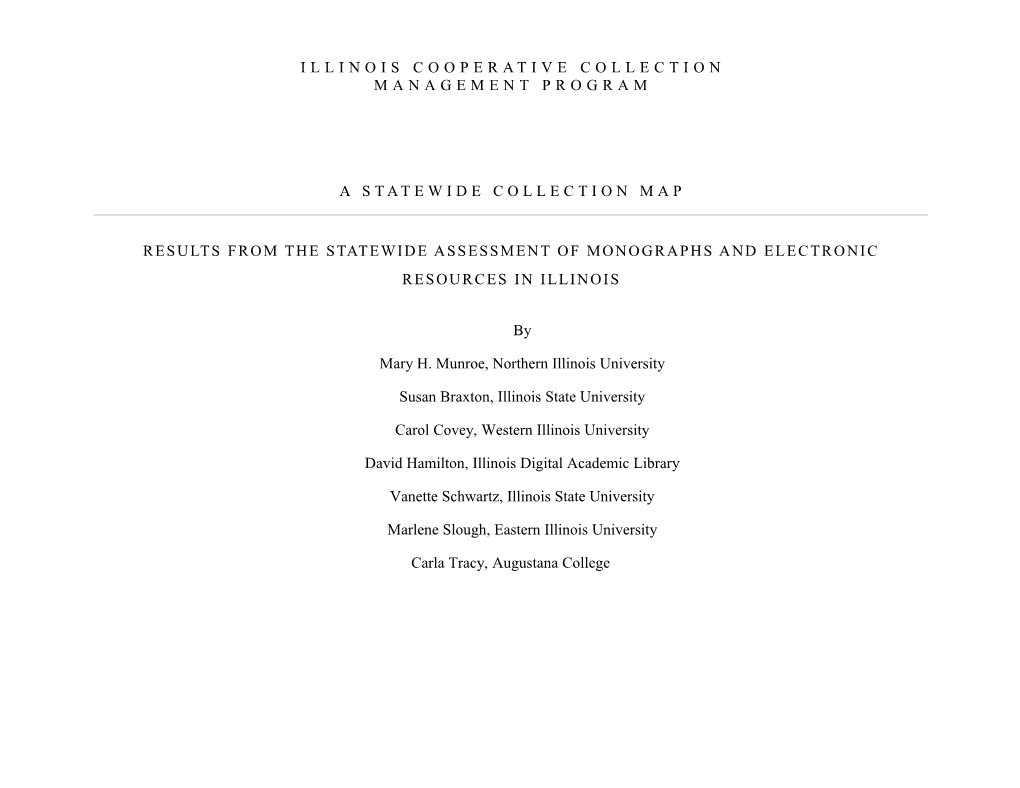 Illinois Cooperative Collection Management Program